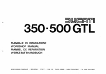 Ducati 350-500 GTL workplace  & parts manual cat 1