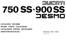 Ducati 750 900 SS 1975/1977 Parts, werkplaats en elektrische schema handboek 